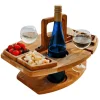 Jinaishop Picknick Obsttisch ,Weintisch,Holz Tragbar Im Freien,36*31*26 Cm