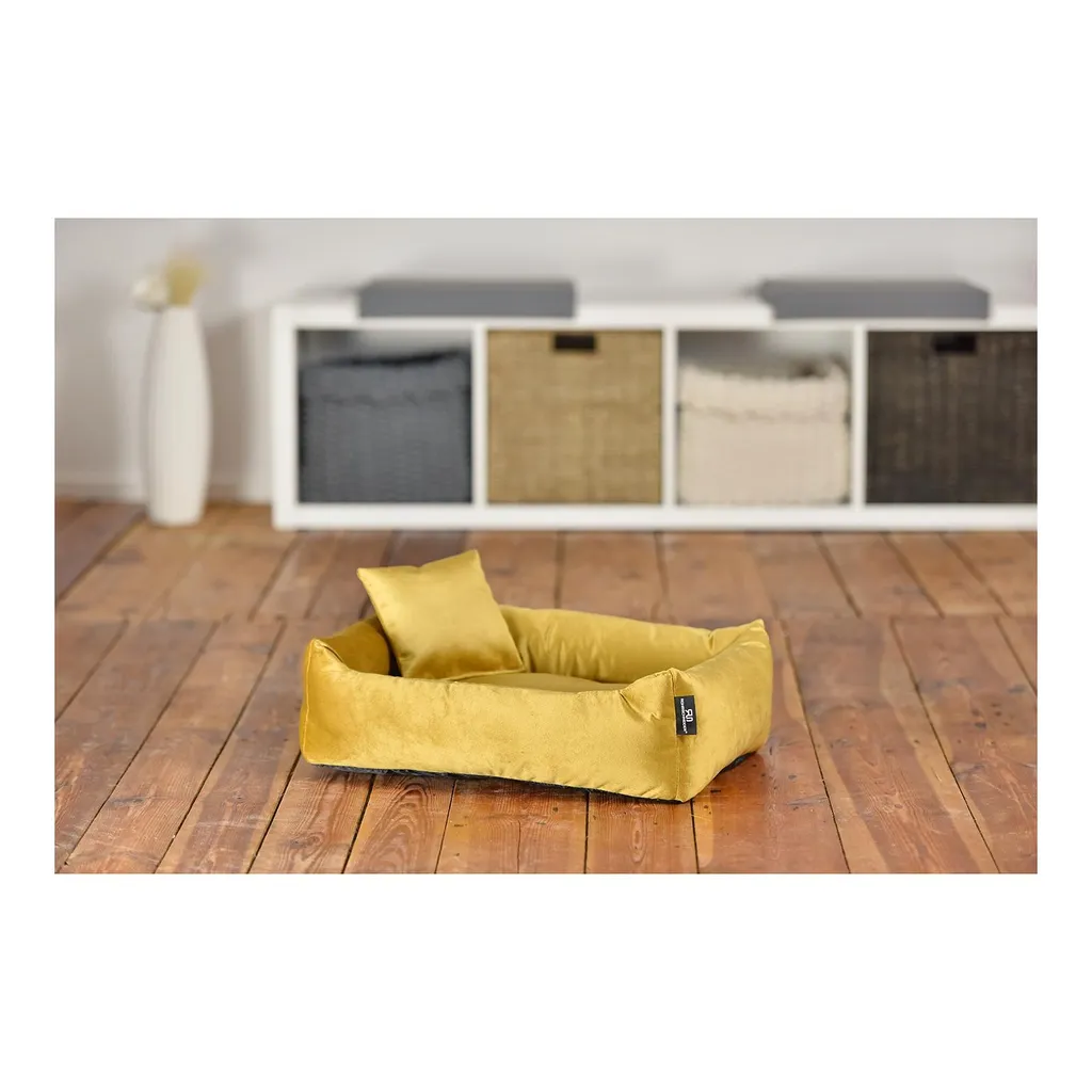 SILVIO DESIGN Rohrschneider Kuschelsofa Samt Senf Gr.2 5 SILVIO DESIGN Rohrschneider Kuschelsofa Samt Senf Gr.2 – Bild 5