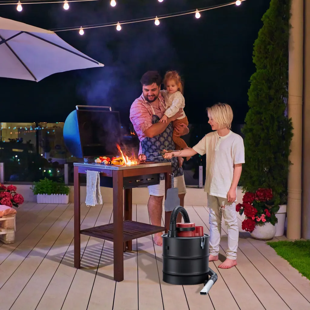 AREBOS Aschesauger, Kaminsauger 1200W, 20L, Mit 4 Rollen, Inkl. HEPA Filter, Saug- Und Blasfunktion 2 AREBOS Aschesauger, Kaminsauger 1200W, 20L, Mit 4 Rollen, Inkl. HEPA Filter, Saug- Und Blasfunktion – Bild 2