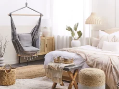 Beliani Hängesessel Hellgrau Aus Buchenholz Und Baumwolle Schlafzimmer Wohnbereich Balkon Boho-Stil Modernes Design 9 Beliani Hängesessel Hellgrau Aus Buchenholz Und Baumwolle Schlafzimmer Wohnbereich Balkon Boho-Stil Modernes Design -Garten- & Gewächshäuser Geschäft 19b879173f11797246813c44109d4879