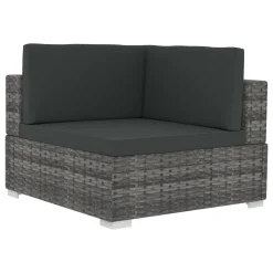 VidaXL Ecksofas 2 Stk. Mit Auflagen Poly Rattan Grau -Garten- & Gewächshäuser Geschäft 19ec4c2871f8d7616ba72f43e7150ff8