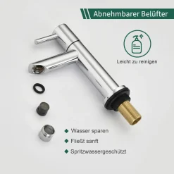 Aihom Kaltwasser Armatur Für Bad Wasserhahn Aus Messing Kaltwasserhahn Standventil Klein Badarmatur Armatur Einhebelmischer Standhahn Für Bad Gäste WC Einhebelarmatur -Garten- & Gewächshäuser Geschäft 19ece2c96a892ef09d7a510333d9faa5