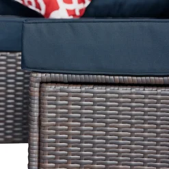 Mucola Gartenmöbel Sitzgruppe Sofa Braun Blau Sitzkissen Lounge Polyrattan Rattanmöbel Möbel Sitzgarnitur Set Couch Gartenset Essgruppe Gartengarnitur XXL Marineblau -Garten- & Gewächshäuser Geschäft 1a4a5c59a648db8280d643c308fab98f