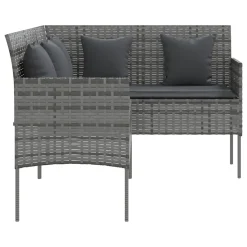 VidaXL 5-tlg. Sofagarnitur In L-Form Mit Kissen Poly Rattan Grau -Garten- & Gewächshäuser Geschäft 1a5c12b0ba1353c28f587f3f24fe450c