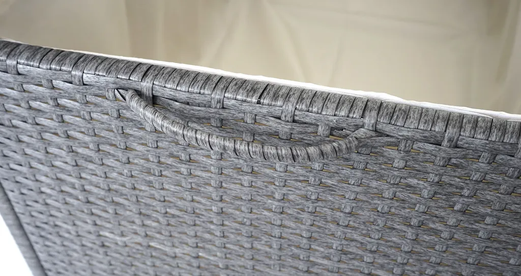 Mendler Poly-Rattan Kissenbox HWC-D88, Gartentruhe Auflagenbox Truhe Premium Grau, 63x135x52cm 320l 6 Mendler Poly-Rattan Kissenbox HWC-D88, Gartentruhe Auflagenbox Truhe Premium Grau, 63x135x52cm 320l – Bild 6