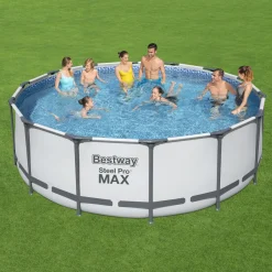 Bestway Steel Pro Max™ Frame Pool Komplett-Set, Rund, 427x122cm, 5612X -Garten- & Gewächshäuser Geschäft 1a73f31e04adf349e2251a30c3d96404