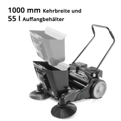 STAHLWERK Akku Kehrmaschine 1000 Mm 55 L Handkehrmaschine Trocken- Und Nassreinigung Besen Kehrer -Garten- & Gewächshäuser Geschäft 1a7ee6ef1c13759bed99e17010af9561