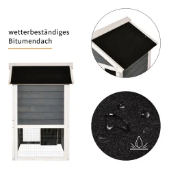 Lovupet Hühnerstall Kaninchenstall Hühnerhaus 2 Ebenen Outdoor Wetterfest 2020EY -Garten- & Gewächshäuser Geschäft 1ab1d811df1ba24ffee9c8eec3ed2dea