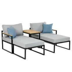 Greemotion Lounge-Set Madrid, Mit Holzbestandteilen -Garten- & Gewächshäuser Geschäft 1ac7b38b2e26e3216789ebd5d5160bb6