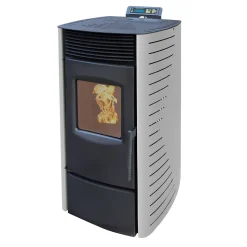 Nemaxx P9 Pelletofen Pelletkamin Pelletkaminofen 9 KW Kaminofen Heizofen Pellet Ofen Kamin Pelletheizung Heizung Heizgerät Kaminheizung Pellets - Weiß - WiFi-Ready