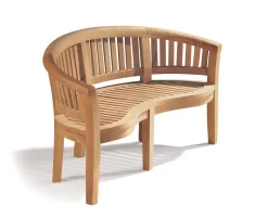 Teako Design Bananenbank Avellino Teak Massivholz
