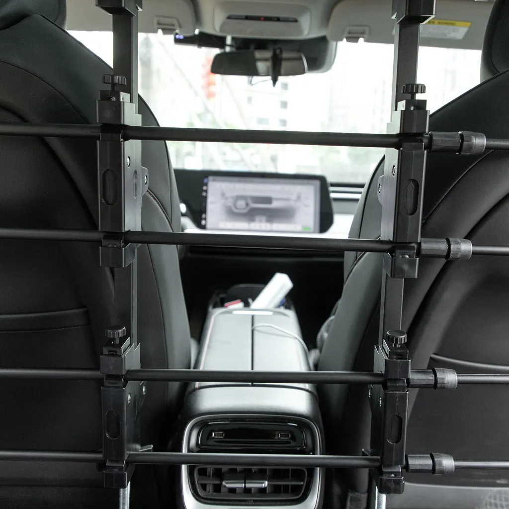 PawHut Hundeschutzgitter Auto, Verstellbares Trenngitter Für Hunde, Universal Kofferraum Hundegitter, Autotrennwand, Kofferraumgitter, Stahl, 89-150 X 76-124 Cm 7 PawHut Hundeschutzgitter Auto, Verstellbares Trenngitter Für Hunde, Universal Kofferraum Hundegitter, Autotrennwand, Kofferraumgitter, Stahl, 89-150 X 76-124 Cm – Bild 7