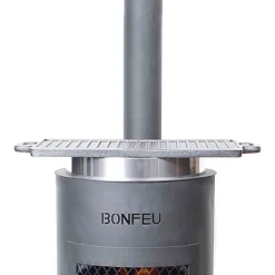 BonFeu - BonGiano SP (Ø 30 Cm) - Stahl - Gartenkamin - Terassenofen - Feuerstelle - 30 X 30 X 135 Cm - Schwarz -Garten- & Gewächshäuser Geschäft 1b2c4db576c5c67ef79d12c0da8514cb