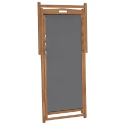 VidaXL Strandstuhl Klappbar Massivholz Teak Grau -Garten- & Gewächshäuser Geschäft 1b4574abb7071e4567bdf56c94c42818