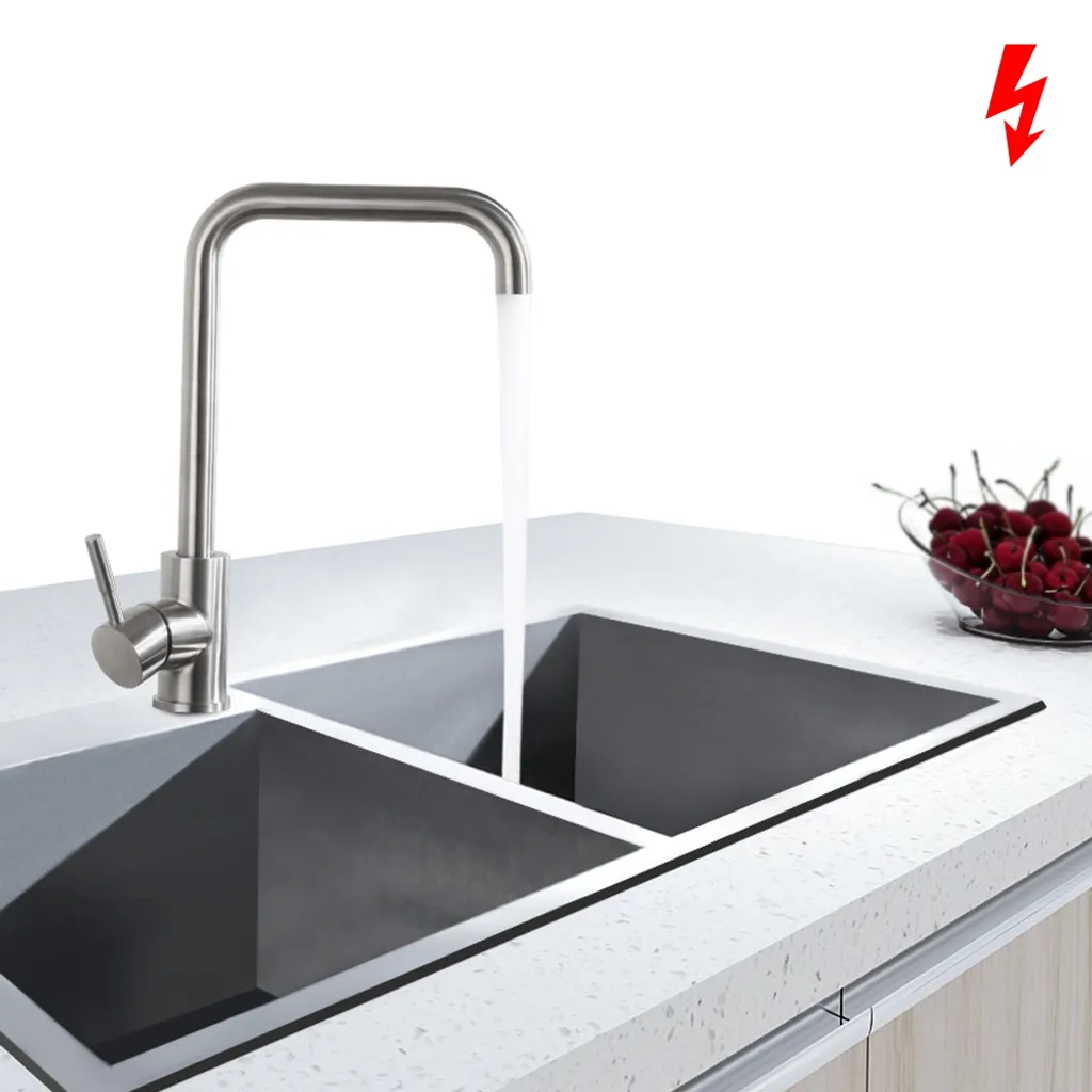 Lonheo Niederdruck Küche Wasserhahn, 360° Küchenarmatur, Mischbatterie, Spültischarmatur Für Durchlauferhitzer, Mit 3 Anschlussschläuchen 11 Lonheo Niederdruck Küche Wasserhahn, 360° Küchenarmatur, Mischbatterie, Spültischarmatur Für Durchlauferhitzer, Mit 3 Anschlussschläuchen – Bild 11