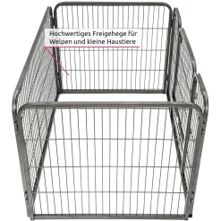 Tectake Welpenauslaufstall 4-eckig - Grau