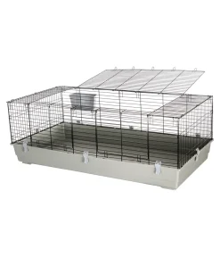 Dehner Nagerheim Peppy, Ca. 160 X 58 X 80 Cm, Metall/Kunststoff, Grau/schwarz