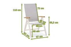 Best Freizeitmöbel Best Alu-Klappsessel Cavalese H 110 X B 62 X T 67 Cm, Sitztiefe 48 Cm, Mehrfach Verstellbar, Armlehne Aus Teakholz, Farbe Weiß -Garten- & Gewächshäuser Geschäft 1bc4c1dba0b78c49d4cc2579c6c93363