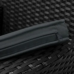 Juskys Polyrattan Balkon Set Bayamo 2 Personen – Tisch Mit Glasplatte & 2 Stühlen – Wetterfeste Balkonmöbel – Auflagen Waschbar – Schwarz – Grau -Garten- & Gewächshäuser Geschäft 1cb3c4614329fa4f764341347ac7d6bf