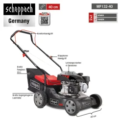 Scheppach Rasenmäher MP132-40 3,4 PS -Garten- & Gewächshäuser Geschäft 1ccdcd88f087c8ae35bd7e9767859416