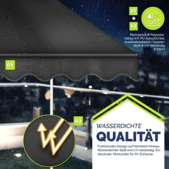 Tillvex Balkonmarkise 300 Cm Grau Gelenkarm Markise Klemmmarkise Sonnenmarkise Balkon Ohne Bohren 12 Tillvex Balkonmarkise 300 Cm Grau Gelenkarm Markise Klemmmarkise Sonnenmarkise Balkon Ohne Bohren -Garten- & Gewächshäuser Geschäft 1cdb0a703c707406908991319eb2eb29