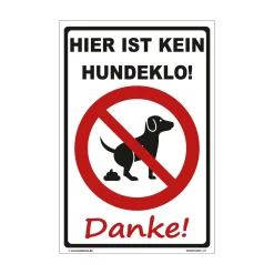 Kleberio® Kein Hundeklo Schild Kunststoff - Hier Ist Kein Hundeklo! Danke! - 30 X 20 Cm Verbotsschild Artiekl Nr. 2202010837_21