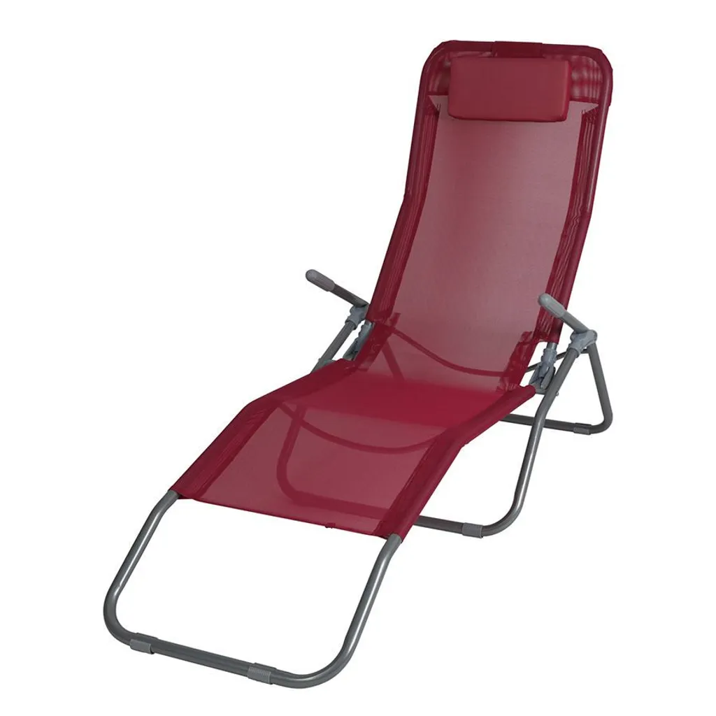 Spetebo Gesundheitsliege Mit Kopfkissen - 190 Cm / Fuchsia - Klappbare Garten Sonnen Liege 2 Spetebo Gesundheitsliege Mit Kopfkissen - 190 Cm / Fuchsia - Klappbare Garten Sonnen Liege – Bild 2