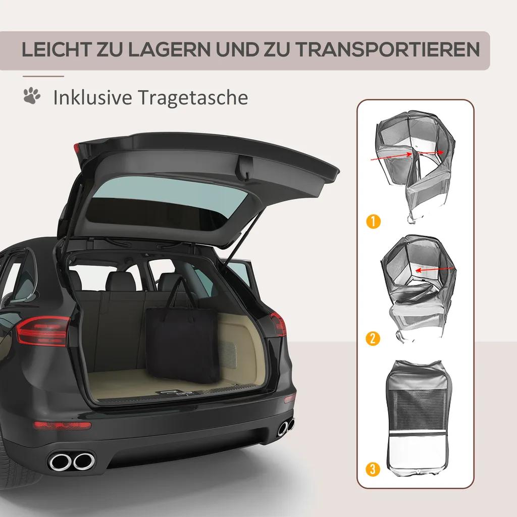 PawHut Welpenauslauf Freilaufgehege Tierlaufstall Laufstall Welpenzaun 600D Oxford 125 X 125 X 58 Cm 7 PawHut Welpenauslauf Freilaufgehege Tierlaufstall Laufstall Welpenzaun 600D Oxford 125 X 125 X 58 Cm – Bild 7