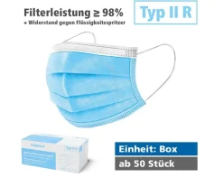 Siegmund 50 Stück Medizinische Einwegmaske Mund- Und Nasenschutz Typ IIR