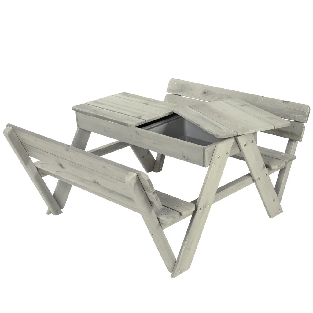 ONVAYA® Kindersitzgarnitur Grau Garten-Kindersitzgruppe »Kindersitzgarnitur Aus Holz, Kindersitzgruppe Mit Rückenlehnen Für Bis Zu 4 Kinder, Praktische Kinderpicknickbank Mit Ausreichend Stauraum« 1 ONVAYA® Kindersitzgarnitur Grau Garten-Kindersitzgruppe »Kindersitzgarnitur Aus Holz, Kindersitzgruppe Mit Rückenlehnen Für Bis Zu 4 Kinder, Praktische Kinderpicknickbank Mit Ausreichend Stauraum«