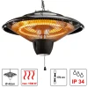 CEPEWA Elektrischer Deckenheizstrahler Ca. Ø42cm 1500W Outdoor Garten Terrasse