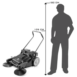 STAHLWERK Akku Kehrmaschine 1000 Mm 55 L Handkehrmaschine Trocken- Und Nassreinigung Besen Kehrer -Garten- & Gewächshäuser Geschäft 1da0a5b706ec3e7c6a4cd66c12872907