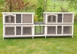 Nanook XXL Doppel Hasenstall Kaninchenstall Kombination 280 X 50 104 Cm