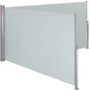 Tectake Aluminium Doppel Seitenmarkise Ausziehbar Mit Aufrollmechanismus - 200 X 600 Cm, Grau