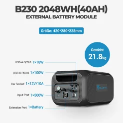 BLUETTI Tragbares Kraftwerk AC200MAX Und 1 Externe B230 Batteriemodule, Erweitert Auf 4096Wh LiFePO4 Batterie Backup Mit 4 2200W AC Steckdosen, Stromerzeuger, Solargenerator Für Stromausfall, Netzfernbedienung 11 BLUETTI Tragbares Kraftwerk AC200MAX Und 1 Externe B230 Batteriemodule, Erweitert Auf 4096Wh LiFePO4 Batterie Backup Mit 4 2200W AC Steckdosen, Stromerzeuger, Solargenerator Für Stromausfall, Netzfernbedienung -Garten- & Gewächshäuser Geschäft 1df98e5d1b7bc99cf1fb737da69d56c6