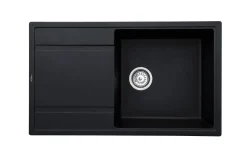 Keton Granitspüle Küchenspüle Granit Einbauspüle Spülbecken Spüle Granit Schwarz 85x50cm