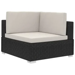VidaXL Ecksofas 2 Stk. Mit Auflagen Poly Rattan Schwarz -Garten- & Gewächshäuser Geschäft 1e04e1daab1eac7dbd291942fbcd87bf