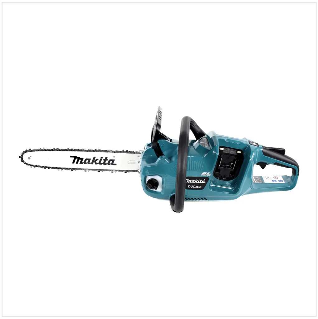 Makita DUC 353 PF2 Akku Kettensäge 36V ( 2x18V ) Brushless 35 Cm + 2x 3,0 Ah Akku + Doppelladegerät 3 Makita DUC 353 PF2 Akku Kettensäge 36V ( 2x18V ) Brushless 35 Cm + 2x 3,0 Ah Akku + Doppelladegerät – Bild 3