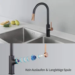 Aihom Wasserhahn Küche Schwarz Küchenarmatur Ausziehbar 360° Drehbar Wasserhahn Ausziehbar Mischbatterie Mit 2 Strahlarten Küchenarmatur Hochdruck Mit Höhe Bogenauslauf, Schwarz 15 Aihom Wasserhahn Küche Schwarz Küchenarmatur Ausziehbar 360° Drehbar Wasserhahn Ausziehbar Mischbatterie Mit 2 Strahlarten Küchenarmatur Hochdruck Mit Höhe Bogenauslauf, Schwarz -Garten- & Gewächshäuser Geschäft 1e3f2f28098c7bbb619b7c8f01b81985
