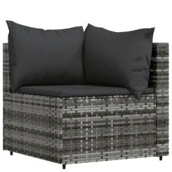 VidaXL 4-tlg. Garten-Lounge-Set Mit Kissen Grau Poly Rattan -Garten- & Gewächshäuser Geschäft 1e52a9c6dd3f75f58cfe14662309c171