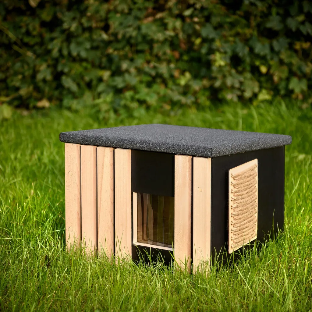 Outentin® Katzenhütte - Stilvolles, Modernes Katzenhaus Für Große & Kleine Katzen - Wasserdicht, Winterfest, Gut Isoliert - Für Drinnen & Draußen - Gartenhütte, Katzenhöhle - 56 X 47,5 X 32 Cm 6 Outentin® Katzenhütte - Stilvolles, Modernes Katzenhaus Für Große & Kleine Katzen - Wasserdicht, Winterfest, Gut Isoliert - Für Drinnen & Draußen - Gartenhütte, Katzenhöhle - 56 X 47,5 X 32 Cm – Bild 6