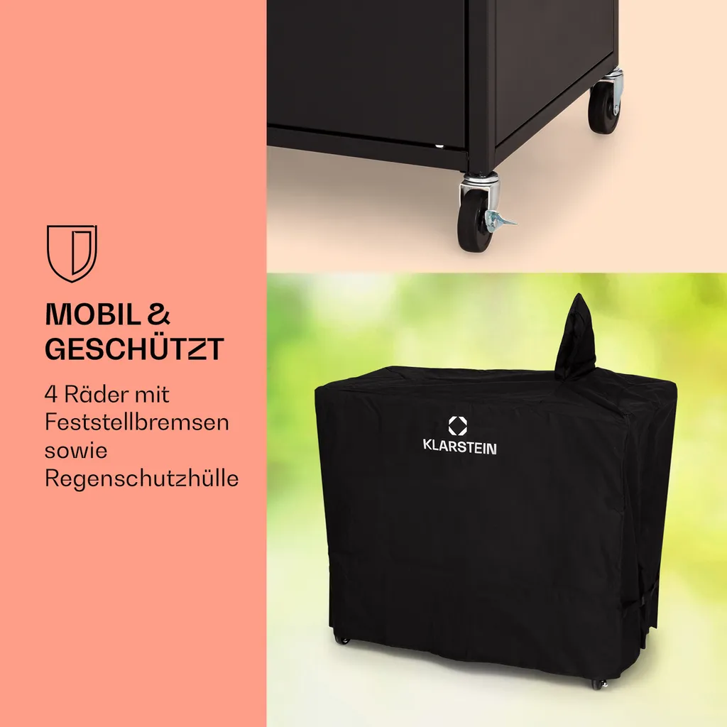 Klarstein Küchenwagen Mit Arbeitsplatte, Outdoor-Küchenwagen Auf Rollen, Mobiler Servierwagen, Küchenwagen Mit Holz Schubladen, Kücheninsel Freistehend Mit Edelstahl-Spülbecken Und Abfalleimer 7 Klarstein Küchenwagen Mit Arbeitsplatte, Outdoor-Küchenwagen Auf Rollen, Mobiler Servierwagen, Küchenwagen Mit Holz Schubladen, Kücheninsel Freistehend Mit Edelstahl-Spülbecken Und Abfalleimer – Bild 7