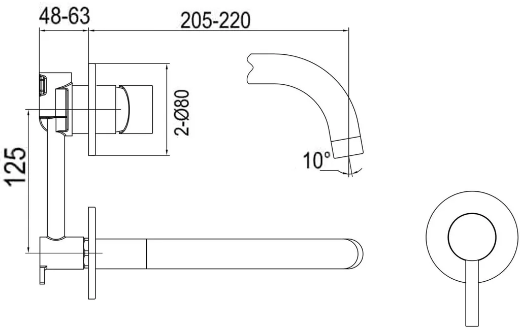 BEN & JERRYS Ben Lavion 2-Loch-Unterputz-Waschtischarmatur-Abdeckungsset Kupfer Gebürstet 4 BEN & JERRYS Ben Lavion 2-Loch-Unterputz-Waschtischarmatur-Abdeckungsset Kupfer Gebürstet – Bild 4