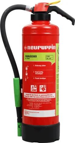 Neuruppin 6L Schaum Auflade-Feuerlöscher S6SKP Eco Premium 10 LE Inkl. Wandhalterung & ANDRIS® Prüfnachweis