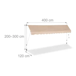 Relaxdays Klemmmarkise Beige -Garten- & Gewächshäuser Geschäft 1f711212e80ab29bec24b419f32d81e2