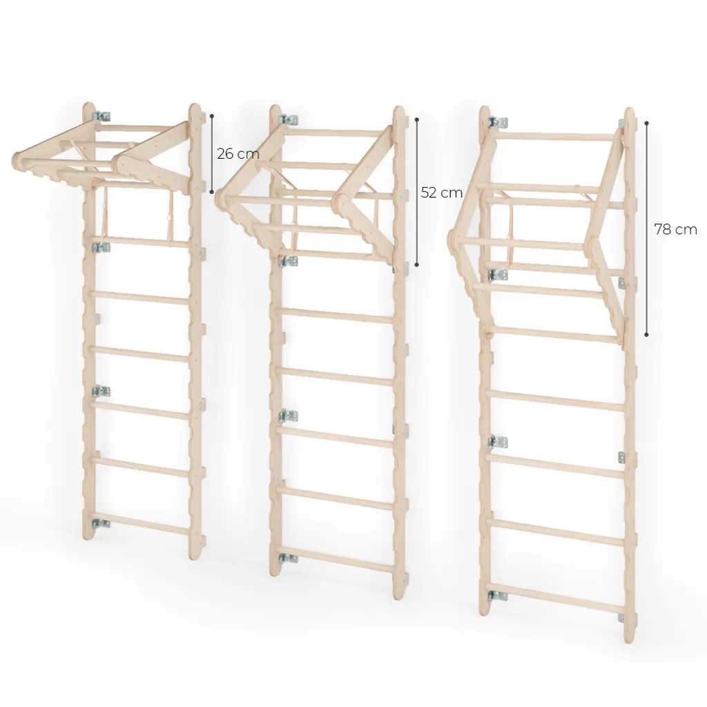 MAMOI® Klettergerüst Indoor, Sprossenwand Für Kinderzimmer Mit Rutsche, Turnringe Kinder Für Klettern, Kletterwand Und Spielgeräte, Turngeräte Mit Klimmzugstange Für Drinnen, Sportgeräte Ab 3 Jahren 4 MAMOI® Klettergerüst Indoor, Sprossenwand Für Kinderzimmer Mit Rutsche, Turnringe Kinder Für Klettern, Kletterwand Und Spielgeräte, Turngeräte Mit Klimmzugstange Für Drinnen, Sportgeräte Ab 3 Jahren – Bild 4