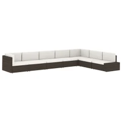 VidaXL Modulares 2-Sitzer-Sofa Poly Rattan Schwarz -Garten- & Gewächshäuser Geschäft 1fd71d41e7ea655d3a5c28b9b897e4ab