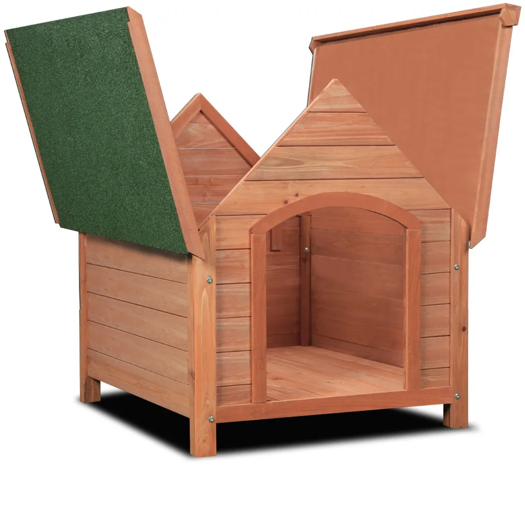Deuba Cadoca Hundehütte FSC®-zertifiziertes Massivholz 82x72x85cm Dachluke Spitzdach Garten Hundehaus Tierhaus Wetterfest 6 Deuba Cadoca Hundehütte FSC®-zertifiziertes Massivholz 82x72x85cm Dachluke Spitzdach Garten Hundehaus Tierhaus Wetterfest – Bild 6
