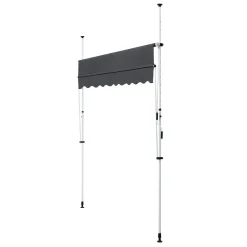 Juskys Klemmmarkise 250 X 120 Cm Mit Handkurbel - Markise Ohne Bohren - Höhenverstellbar, UV-beständig & Wasserabweisend - Balkonmarkise Balkon Grau -Garten- & Gewächshäuser Geschäft 1ff3d6c9c54cabb76118734ed5b30bd0