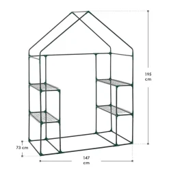 Juskys Foliengewächshaus 1 M² Aufrollbare Tür - Gewächshaus Für Tomaten - Stabiles Balkon Treibhaus Mit 4 Ebenen, Großem Eingang, PVC-Abdeckung -Garten- & Gewächshäuser Geschäft 1ff4653abe553edfeaebefbb58abffe8